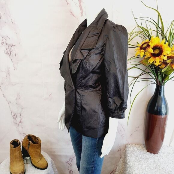 Willi Smith black satin look blazer jacket - Picture 4 of 7